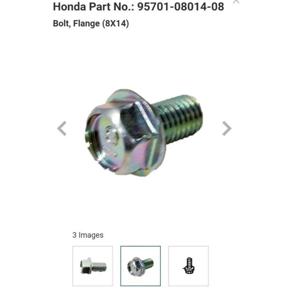 4 Ct - HONDA PART# 95701-0801408, FLANGE BOLT (8X14) OEM LAWN MOWER HARDWARE